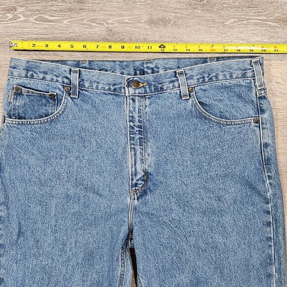 Carhartt B18-STW 40x30 Traditional Fit Blue Denim Jeans 100% Cotton - Picture 3 of 8